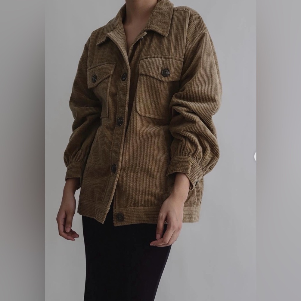 Corduroy Utility Jacket - Brown